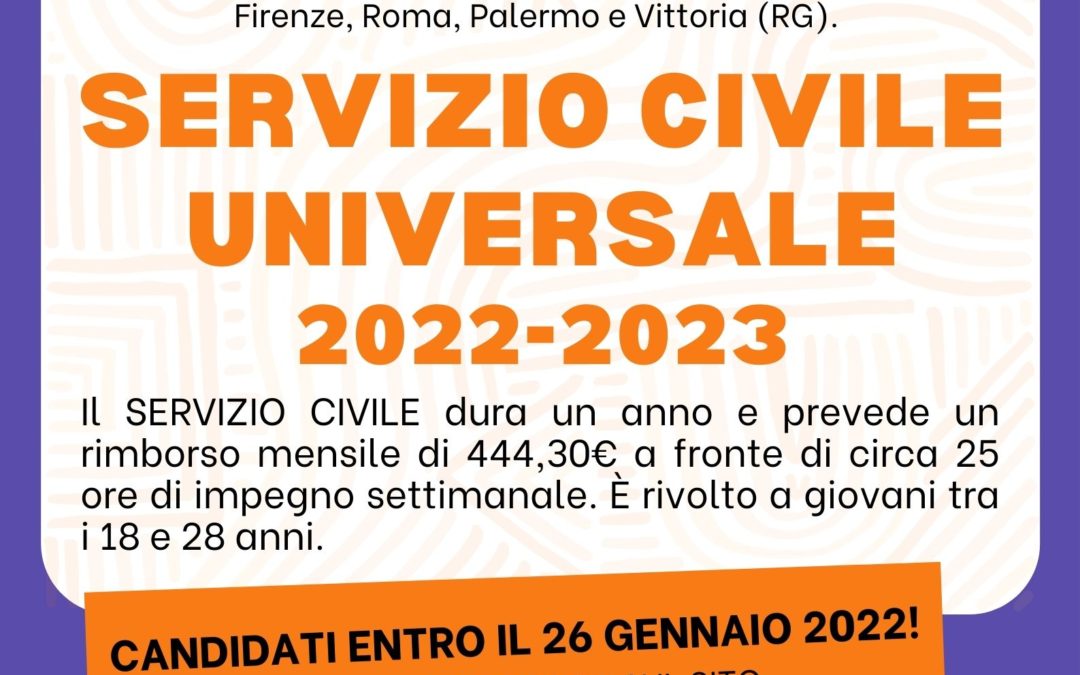 Servizio Civile Universale: molte posizioni ancora disponibili nel pinerolese